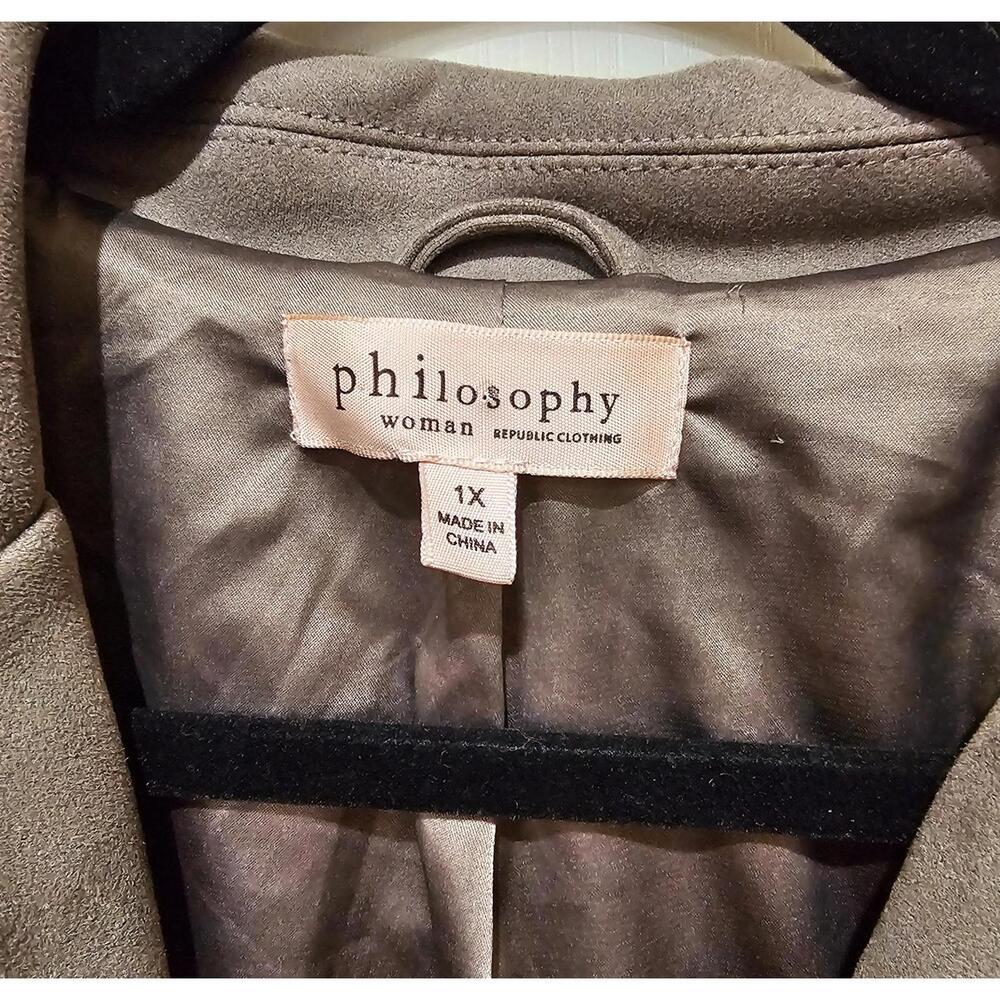 Philosophy Women's Faux Suede Motorcycle Jacket - Picture 4 of 5